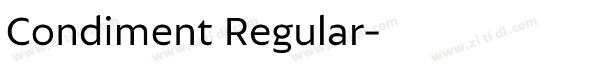 Condiment Regular字体转换